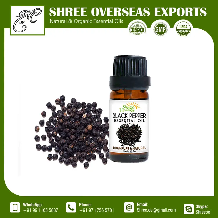 Custom Packaging Organic Black Pepper Oil India