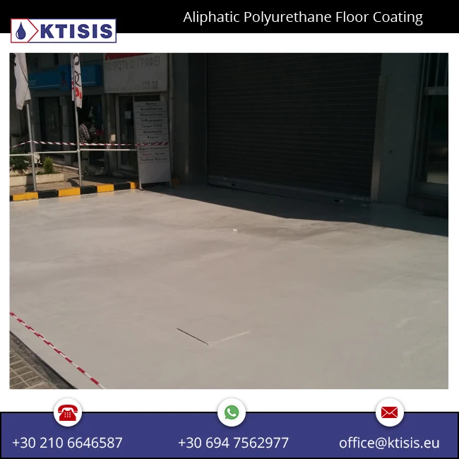 Epoxy Floor Coating for Outside. Polyurethane base for pool decks, and hotel terraces - based on Aliphatic Polyurethane