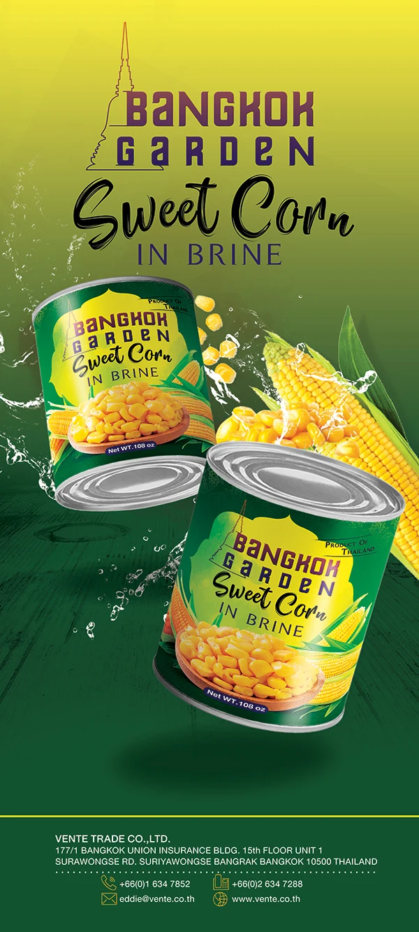 Wholesale Healthy Canned Sweet Corn In Brine Packed 15oz. made in Thailand factory