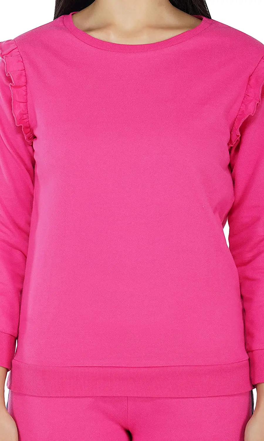 Women pink color plain color jogging track suit set
