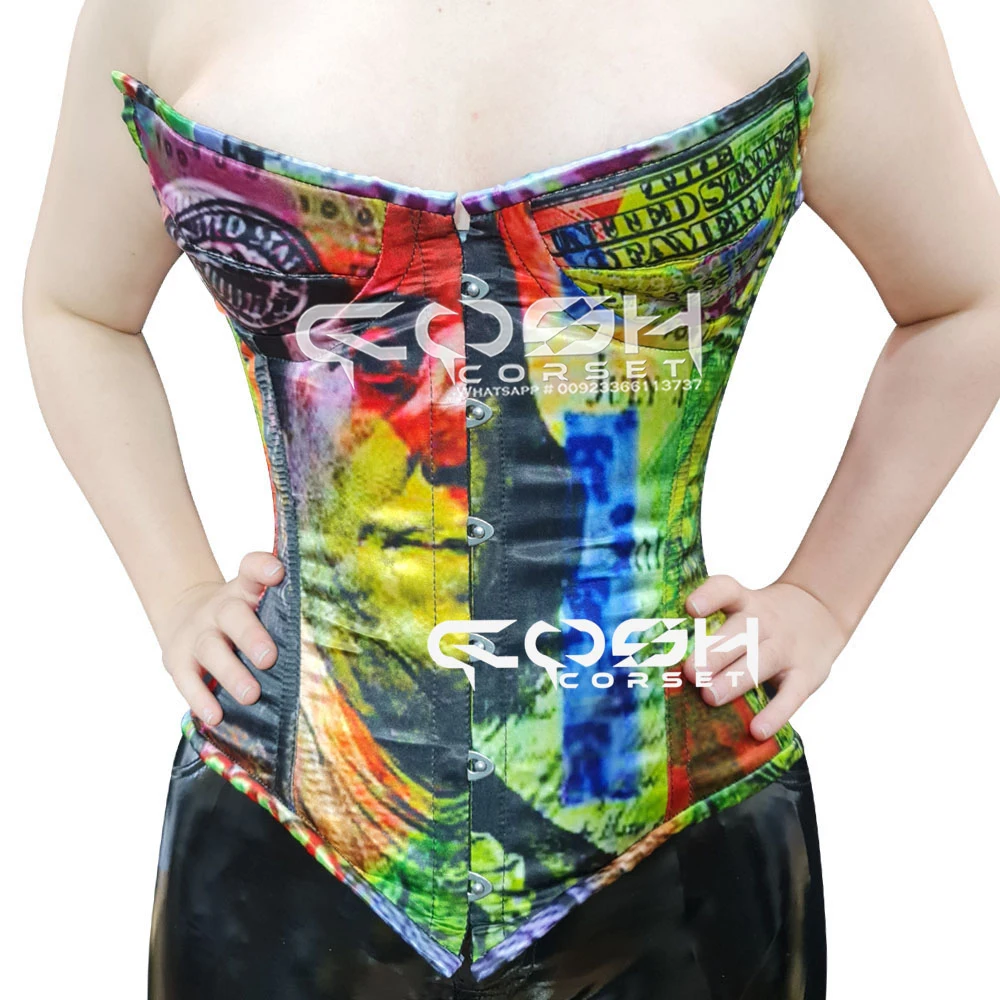 Full Bust Steel Boned Waist Cincher Corset, Wholesale New Arrival Top Trending Sexy Women Wear Plus Size Sublimated Corset