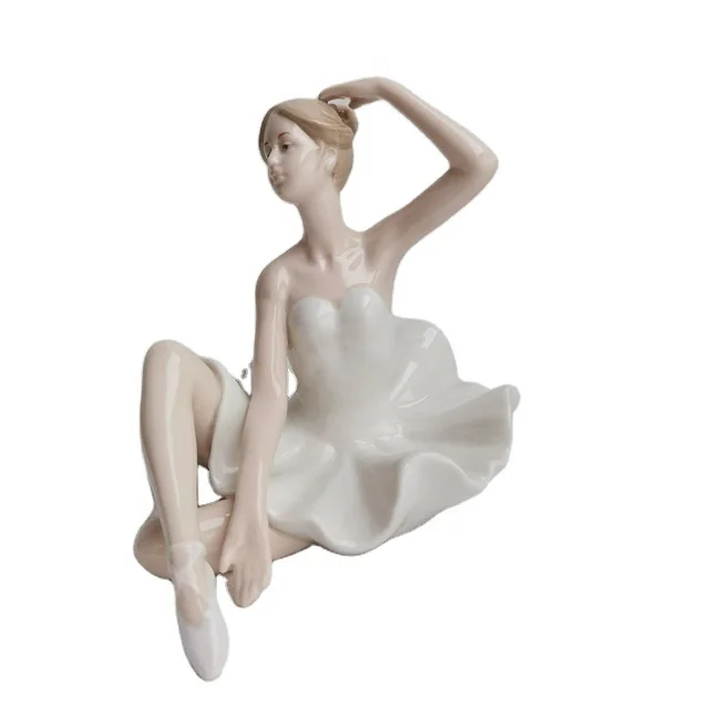 Ceramic Decorative Christmas Baubles Ballet dancer Ballerina girl Lady Russian Ukrainian porcelain figurine