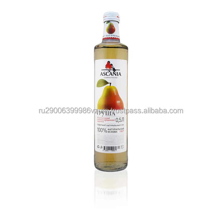 Unique recipe for a pear-flavored soft drink natural ingredients, no synthetic colors and sweeteners, other beverage
