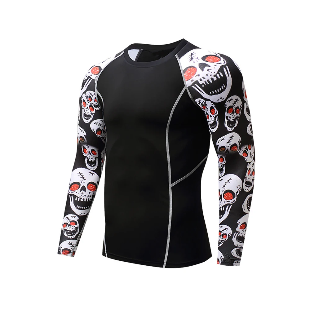 Sportswear MMA Rash Guard Black & Yellow Combination O-Neck Heavy Duty Compression Shirts Spandex Made For Adults