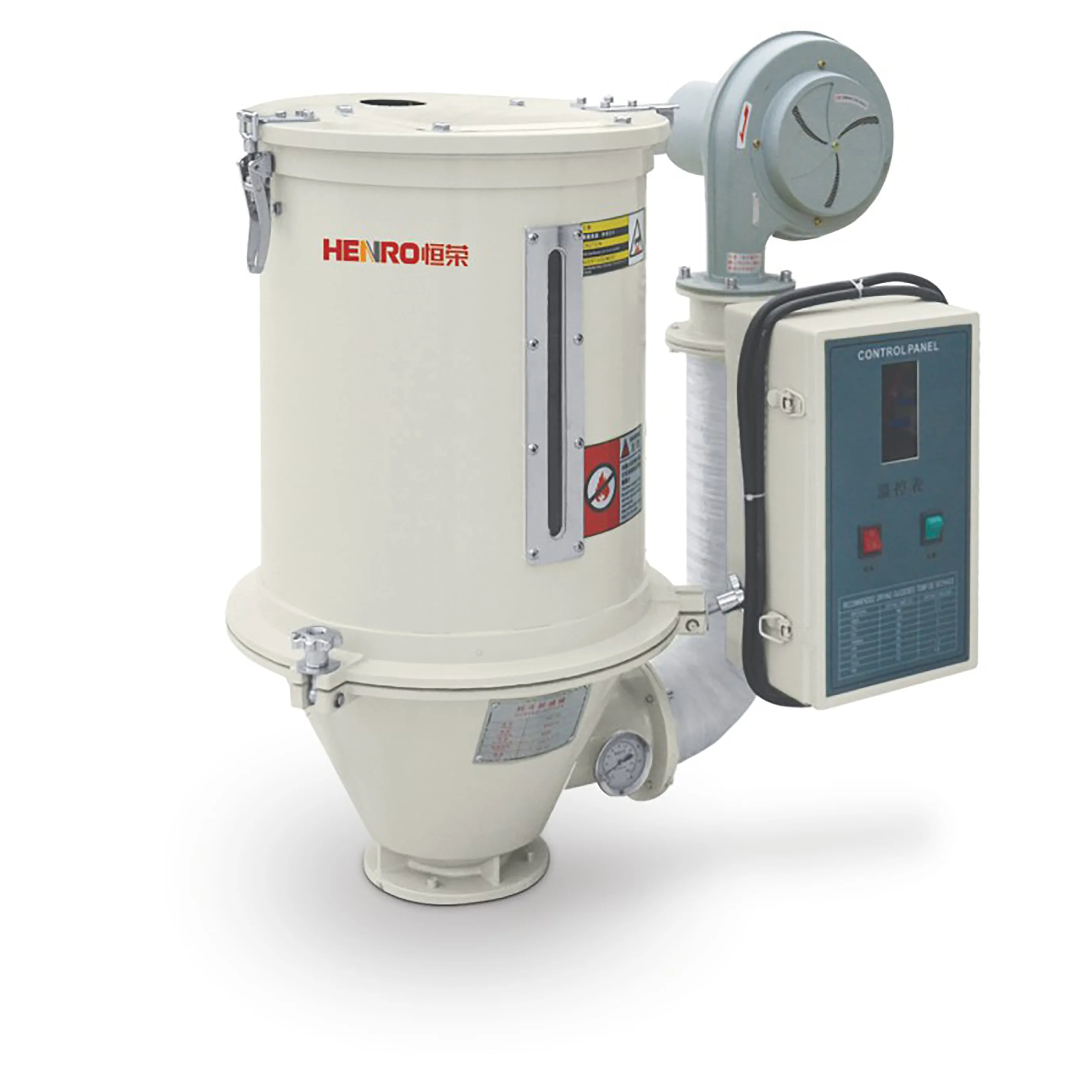 Euro standard extruder hopper dryer pe pp abs plastic low price plastic granules industrial hopper dryer