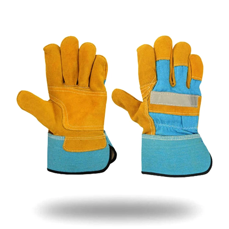 Natural Rigger leather working Gloves/Single Palm Leather Safety Gloves
