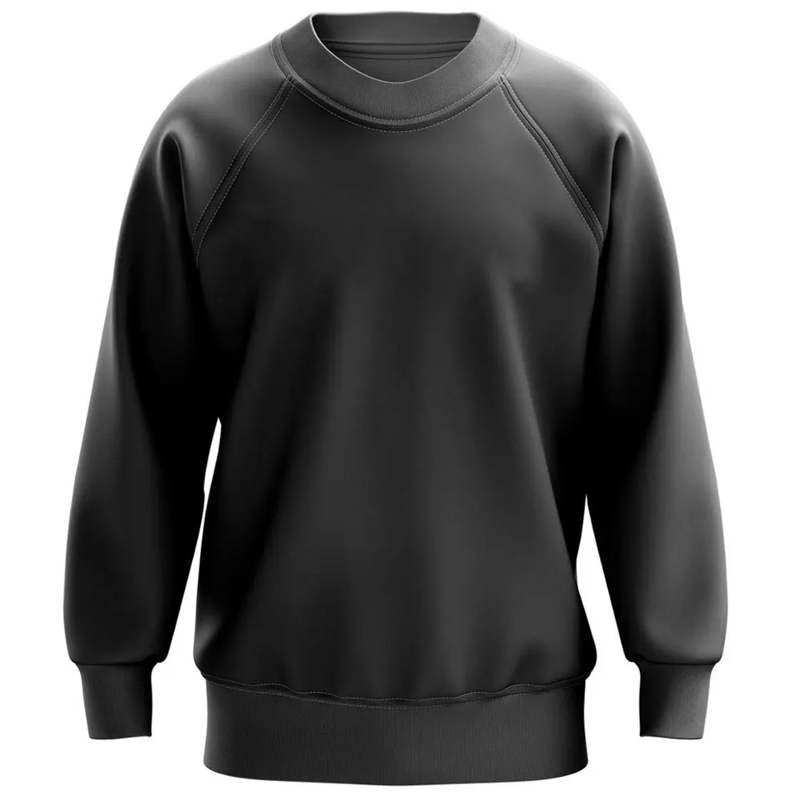 
Оптовая продажа пустой простой черный цвет пуловер праздный с круглым вырезом для мужчин Толстовка для мужчин 