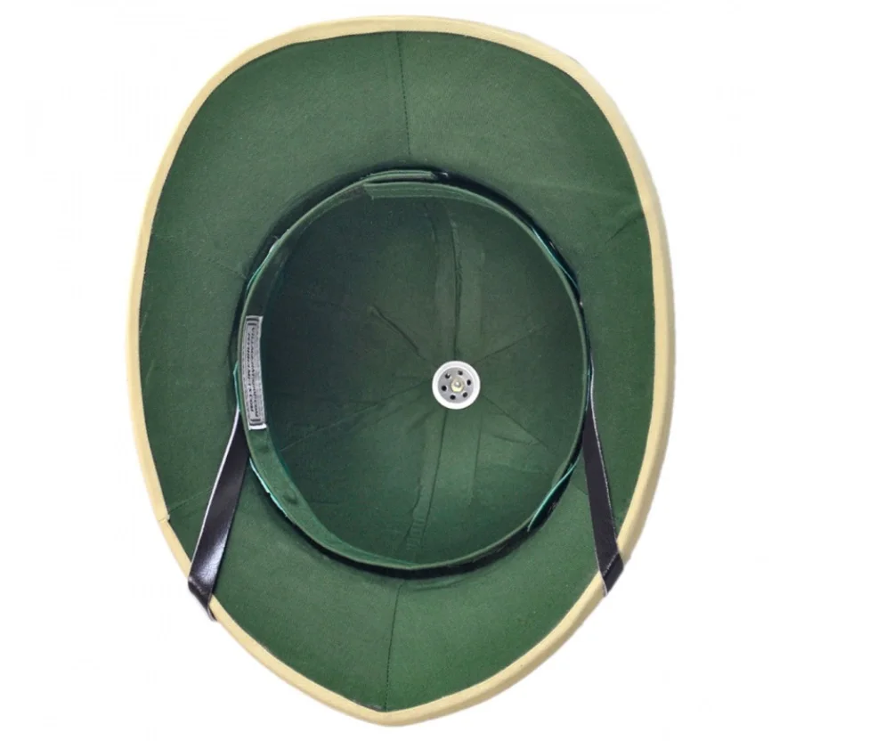 MALE style hat men WOLSELEY PITH HELMET from Vietnam designed white color handmade leather material fashion