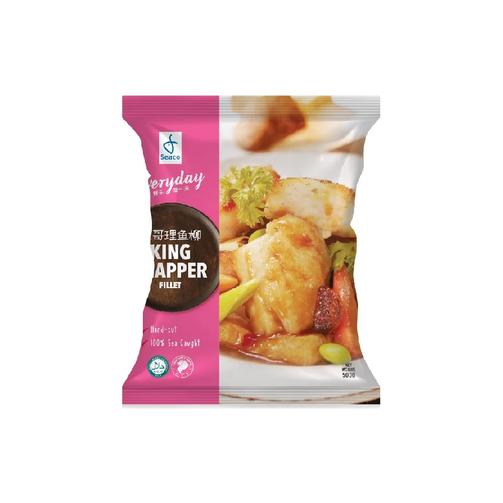 Top Choice Delicious Fresh Fish (60-100 gm/pc) Colour Bag 500 gm/pkt Seaco Frozen King Snapper Fillet