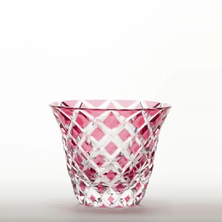 Edo kiriko Yarai guinomi blue.36608