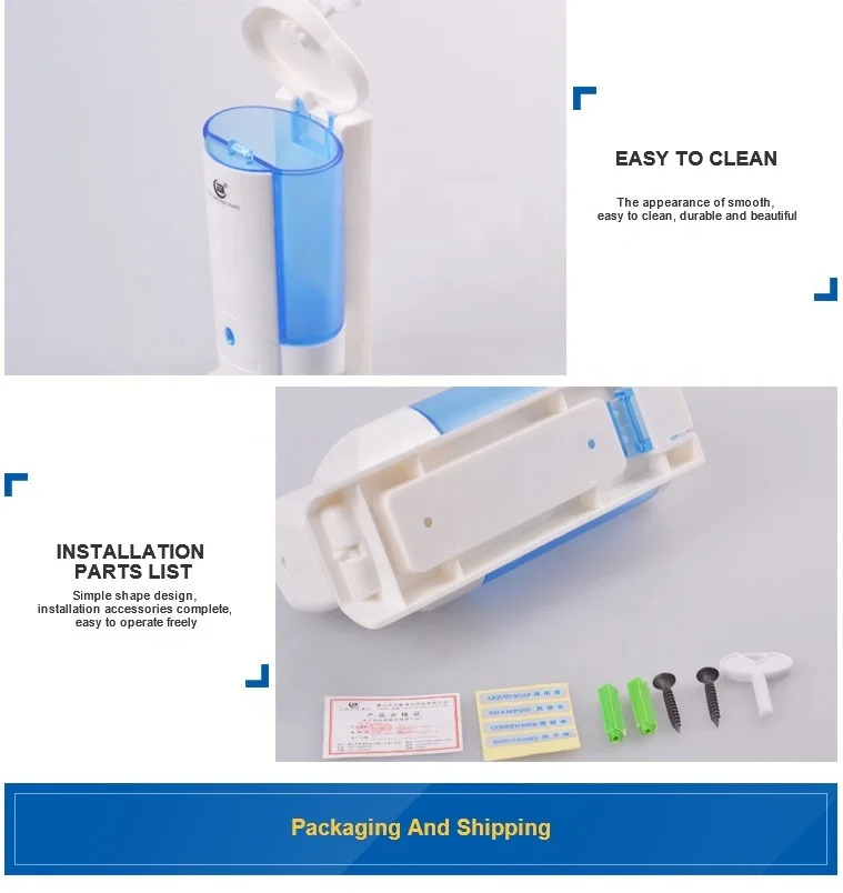 BEAO ABS bathroom liquid box soap dispenser for hotel OK-112 210ml spray paint soap dispenser