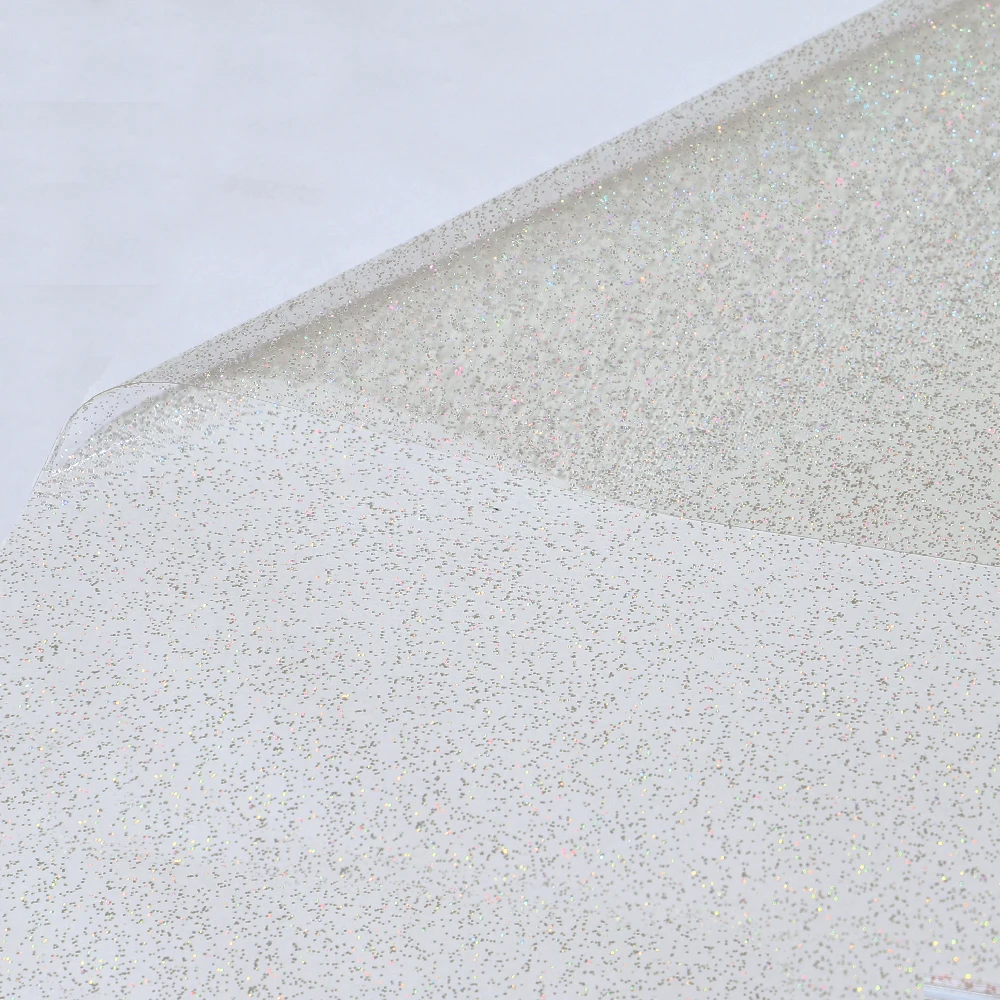 
Waterproof Transparent Glitter PVC Sheet Plastic Film Soft Tablecloth Roll Silver Glitter 