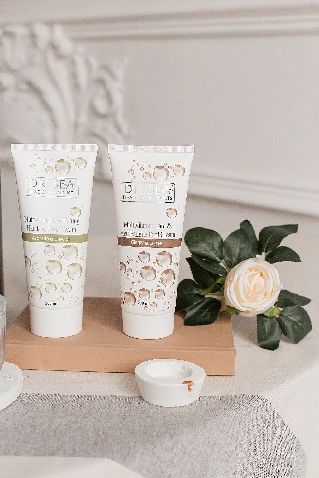 Luxury Anti-Fatigue Foot Cream with Ginger and Coffee Extracts by Dr. SEA Fast Delivery Private Label Dead Sea Products Israel