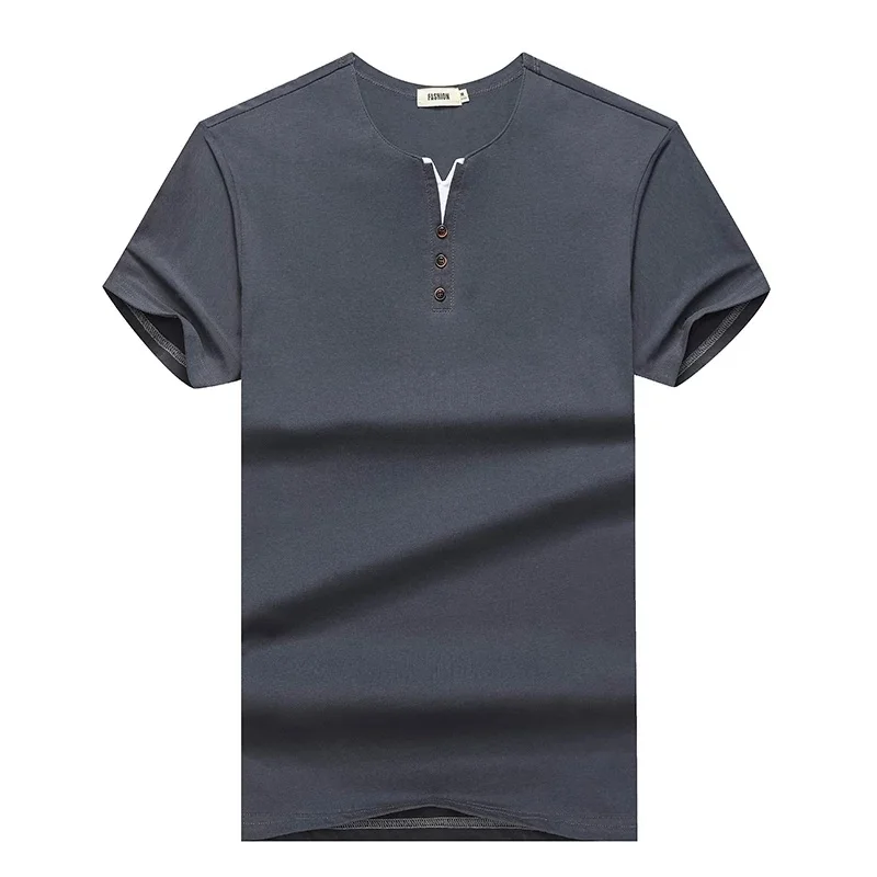 Factory manufactured customize tri-blend 50% cotton 25% polyester 25% nylon V- neck short sleeves oversized t-shirt