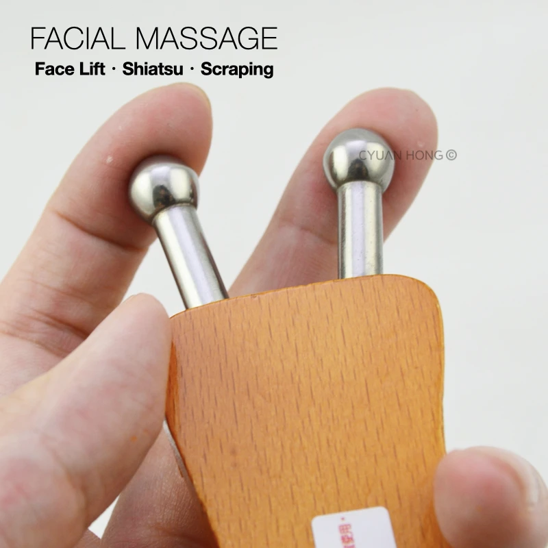 FREE SHIPPING Factory Direct Wooden Head Body Scalp Face Massager for Face Beauty Care Tool