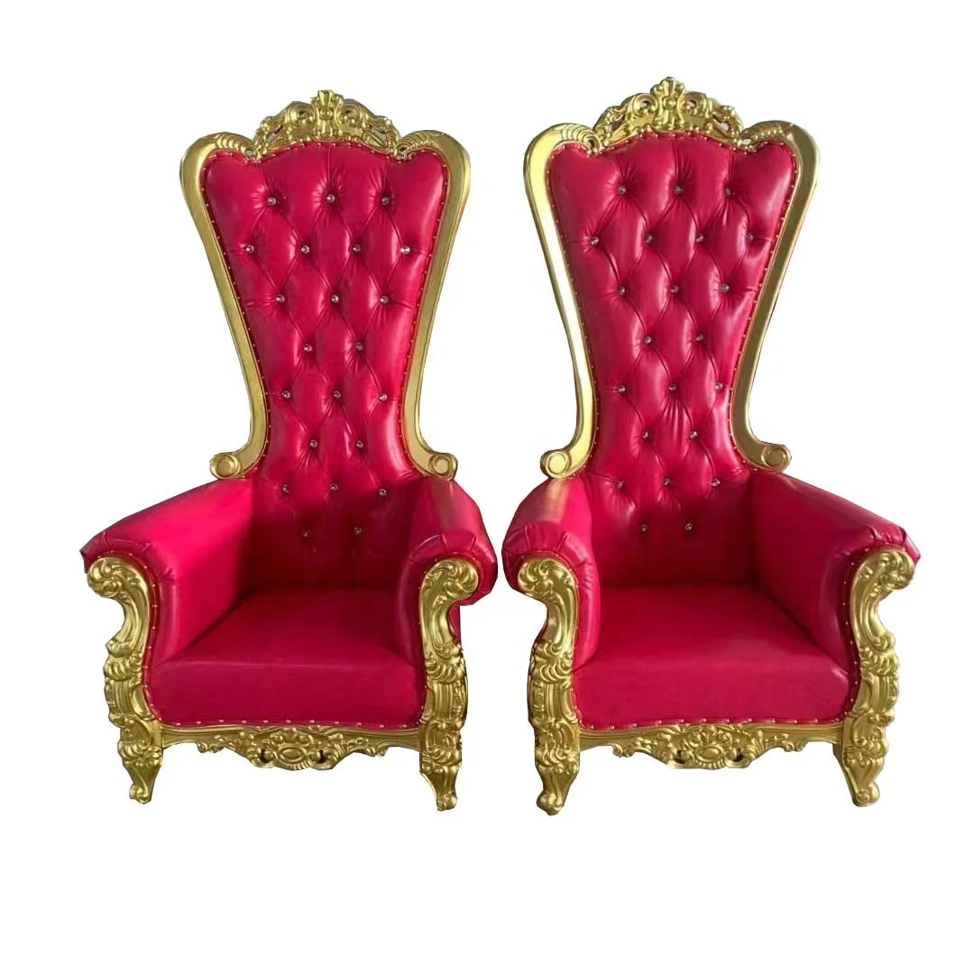 Events royal high back king throne wedding chair for sale