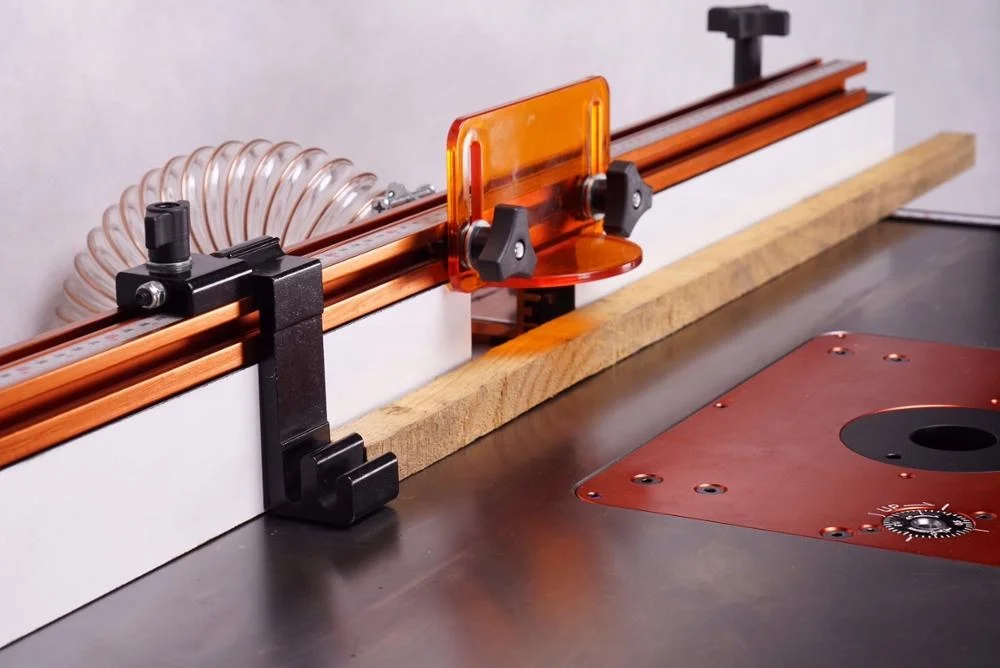 Wood working Router table fence miter flip stop