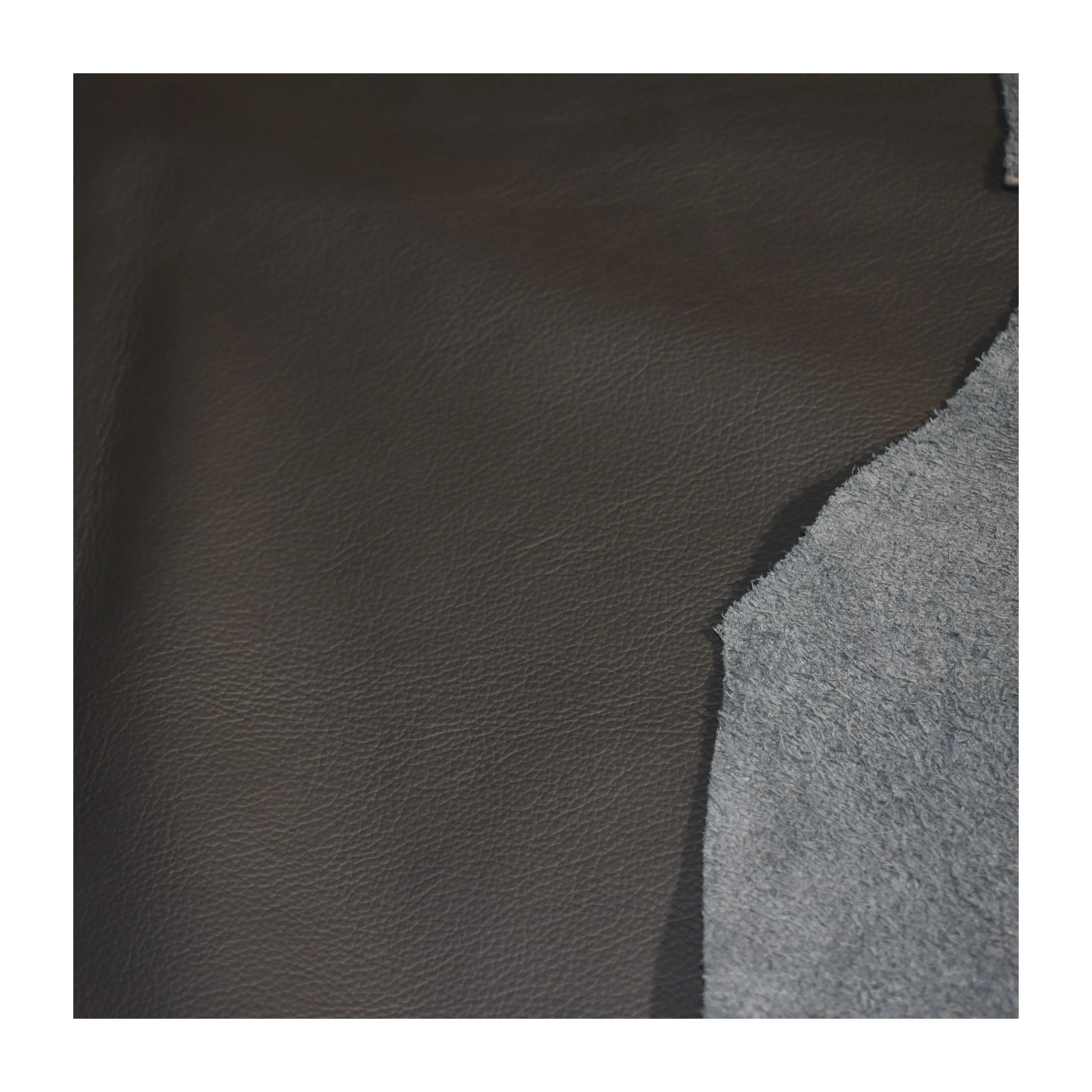 Black Cow Full Grain Dollar Leather with Full Texture