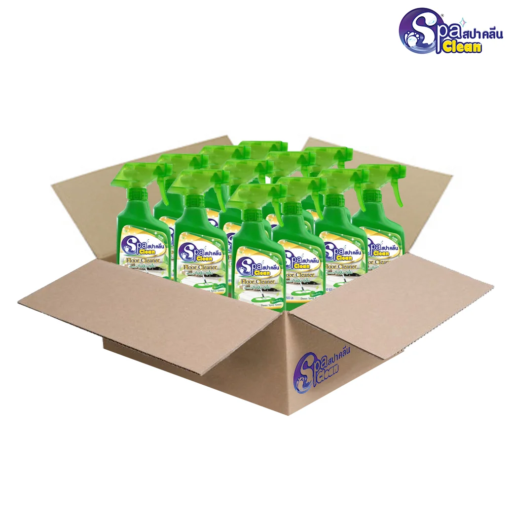 Spa Clean Floor Cleaner and Floor Wax Duster Spray Green 500ml. Detergent Spaclean Dust Collecter Floor Cleaner 3 Years 500 Ml.