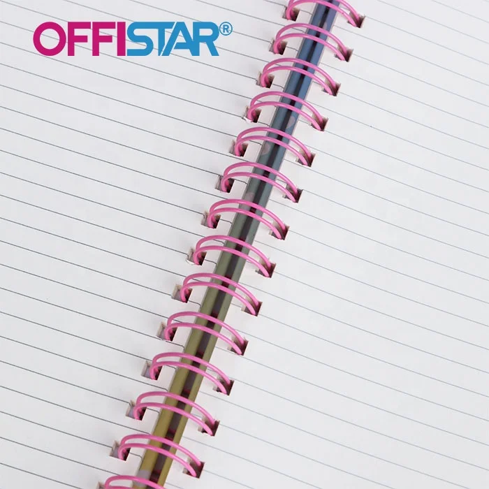 Kawaii Double Spiral Office Students Custom Stationary Notebook A4 B5 With Gradient Colors Cover For Girls Gift