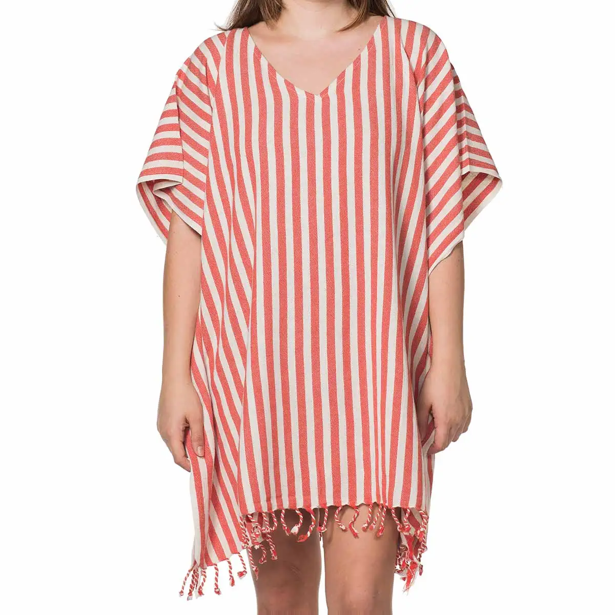 Homewear 100% Cotton Tunic Fashion Made Out Our Amuden Fabric  V Neck Shirt