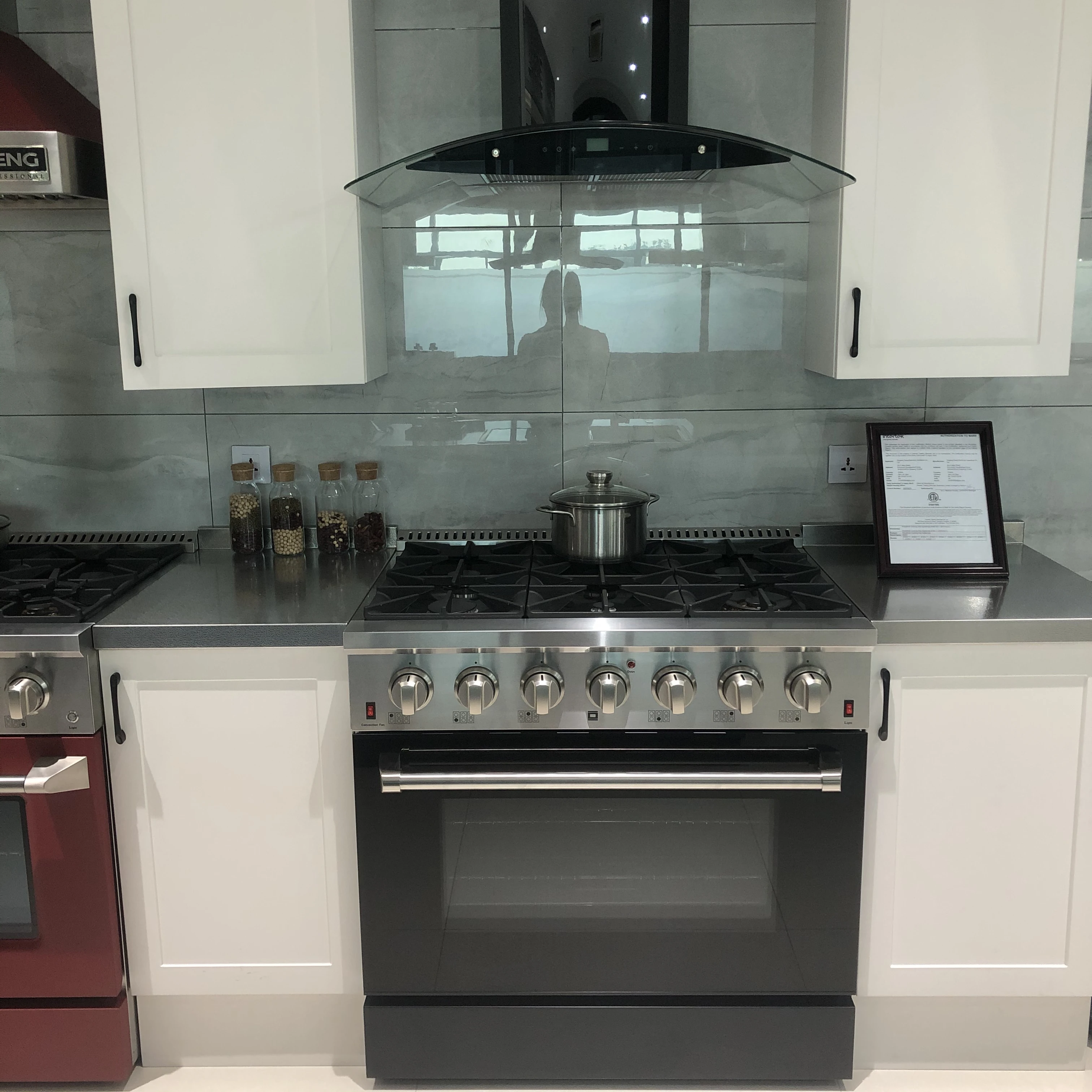 SENG ETL certified kitchen stainless steel professional gas range 	cooker 4 burner oven