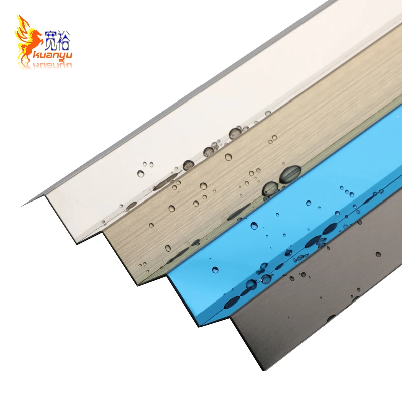 
Free Sample OEM Logo Customized Stainless Steel Laser Cut Decorative Divider Outdoor Metal L Shape trim 