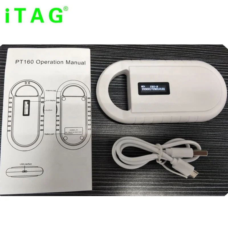 PT160 134.2kHz RFID Reader / Scanner for Animal Ear Tag and Microchip