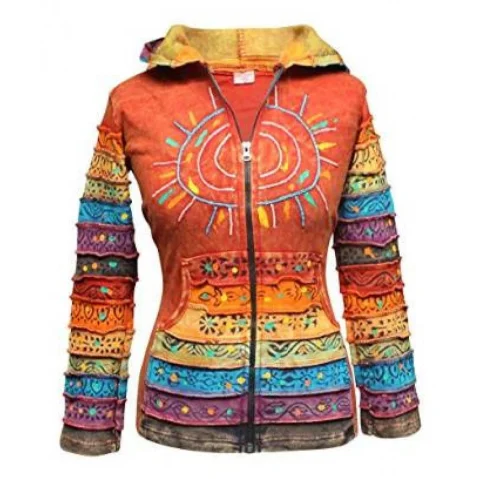 Rainbow Cotton Women Jackets