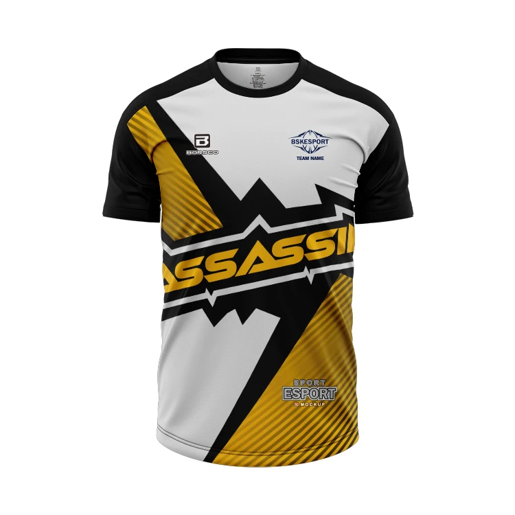 New Trend E-sports Wear 100% Polyester Custom Blank Logo Sublimation Print Team Gaming Shirt Casual T-Shirts E-sports Jersey