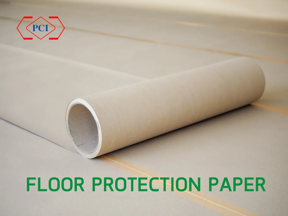 Brown Floor Covering Cardboard Roll to Protect Surface for Interior House Painting