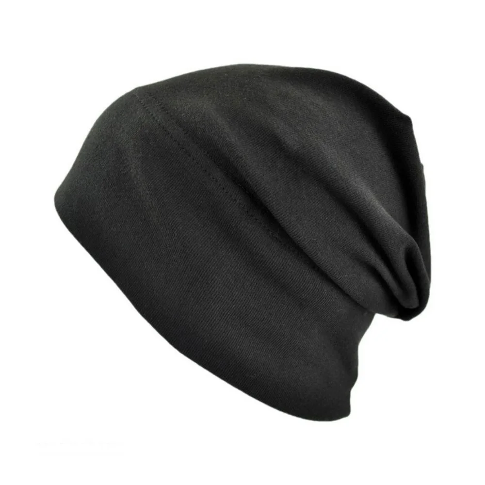2023 New Arrival Winter Wear Acrylic Hot Sale Knitted Beanie Caps For Men Black Color Wool Made Caps