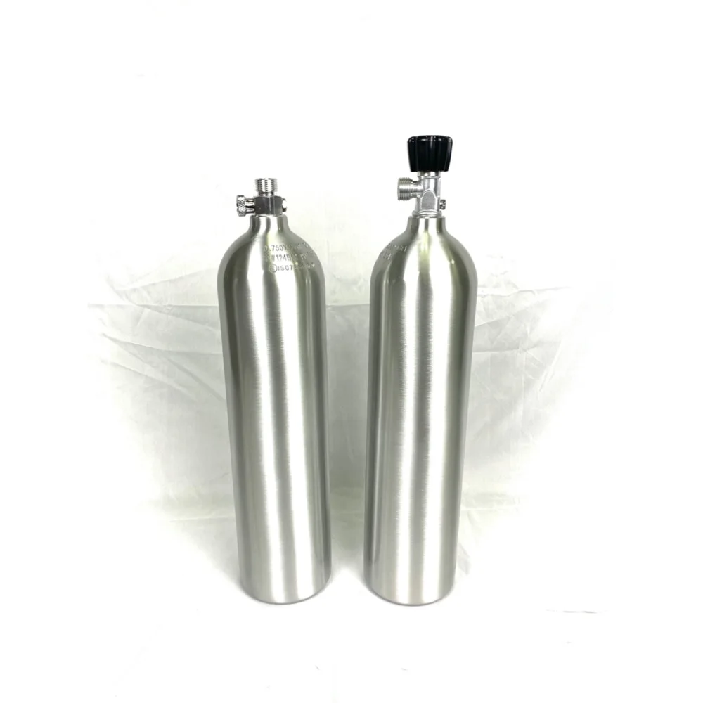 Taiwan 1.0L aluminum CO2 Gas cylinder aquarium tank without valve