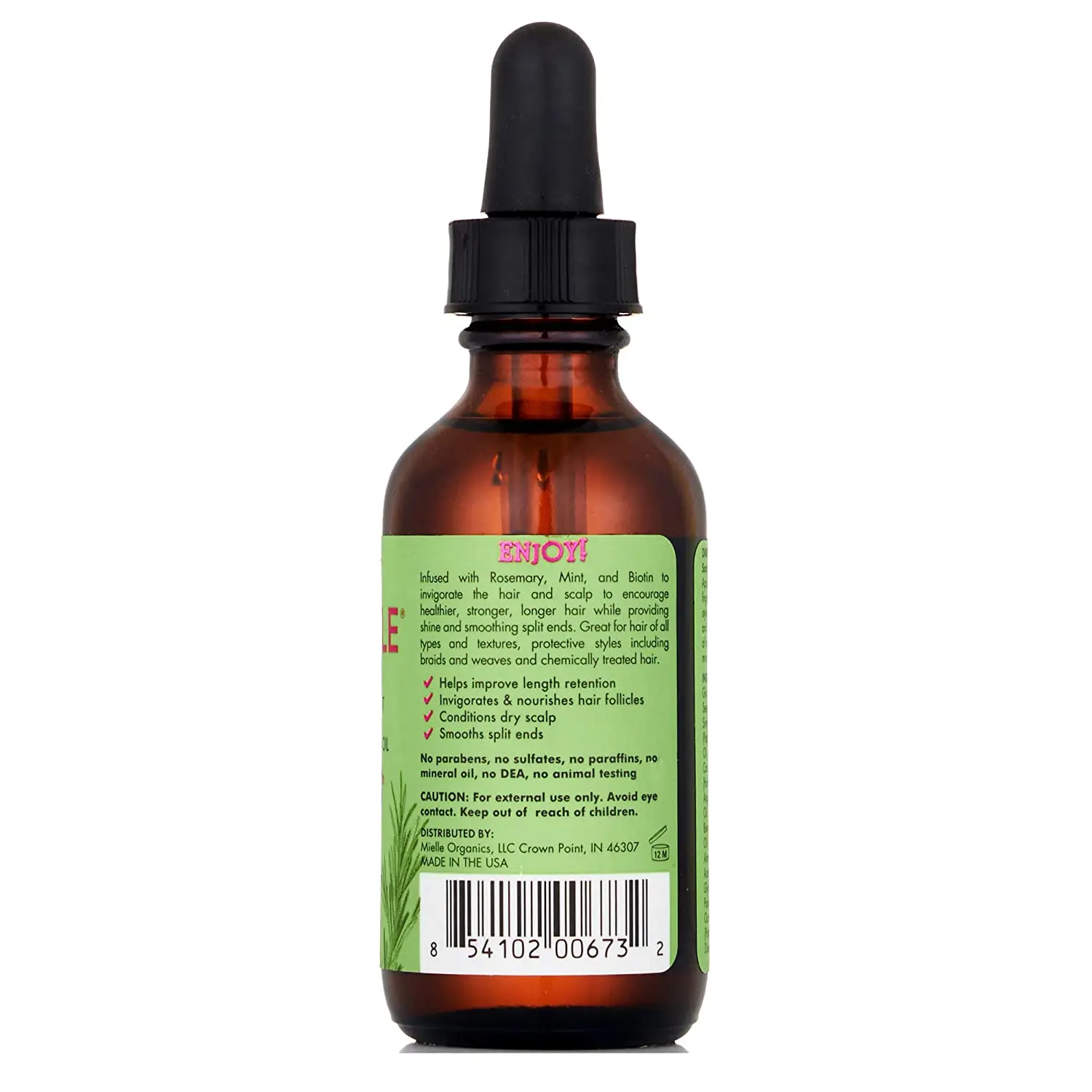 Mielle Organics Rosemary Mint Scalp & Hair Strengthening Oil, Infused w/Biotin and Encourages Growth