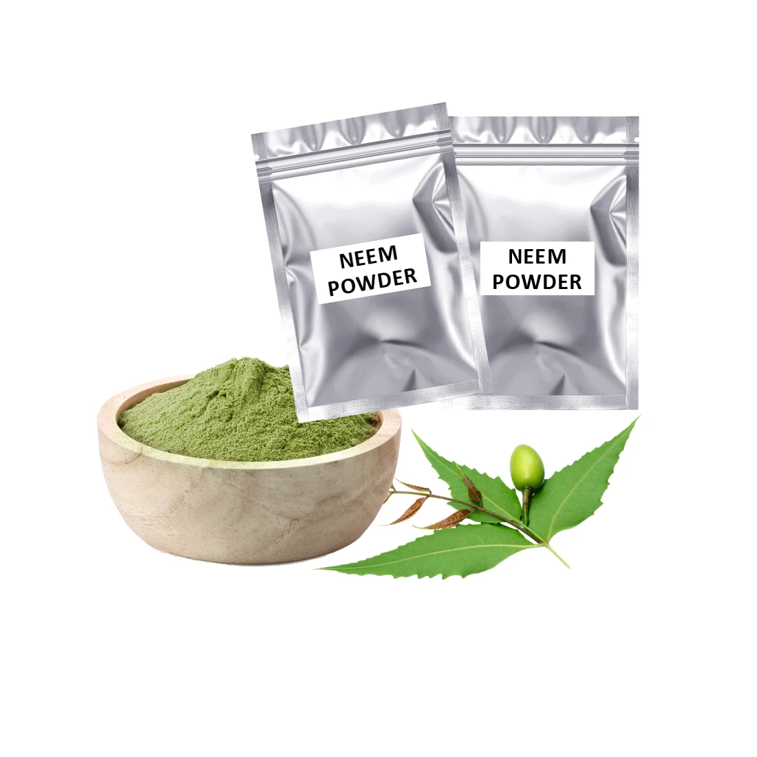 Best Quality Organic Pure Neem Leaves Powder for Silky Hair & Hair Care Manufacturer private label OEM Indian Herb