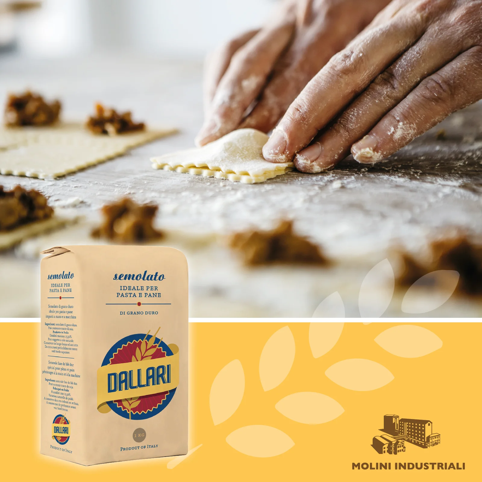 Высшее качество 100% Сделано в Италии твердая пшеничная мука для хлеба и пасты для розничного и домашнего использования 1 кг
