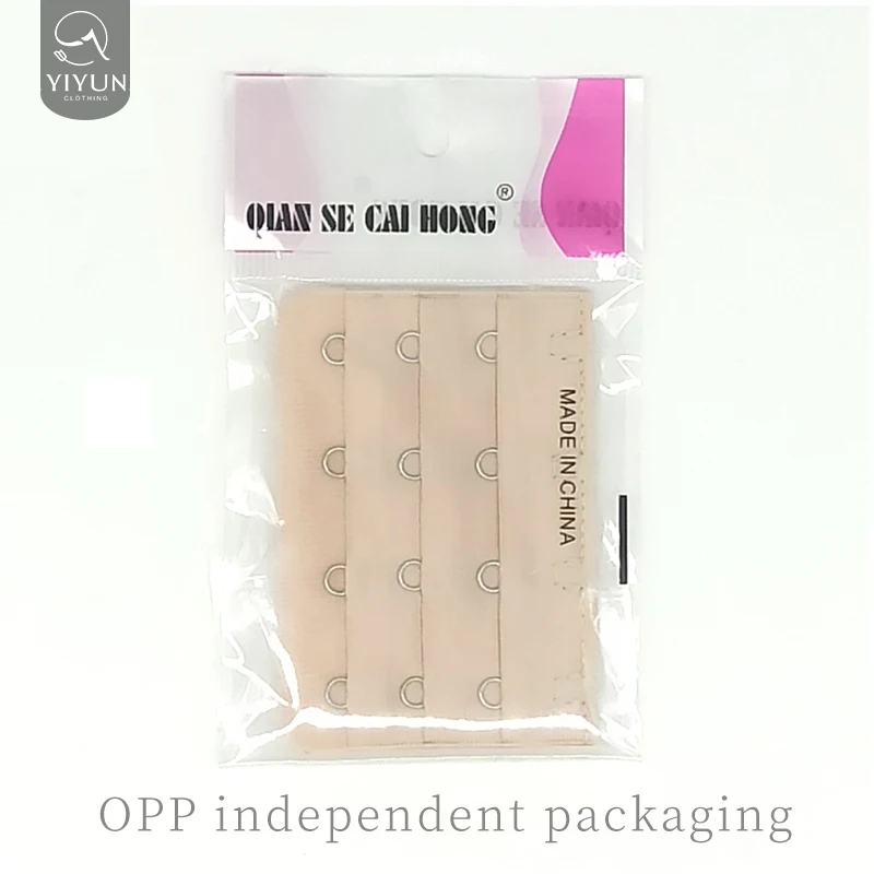 Oucheng Customize Coloful Hook And Eye Tape Bra Underwear Accessories 3 Rows 2 Hooks Back Strap Extrender