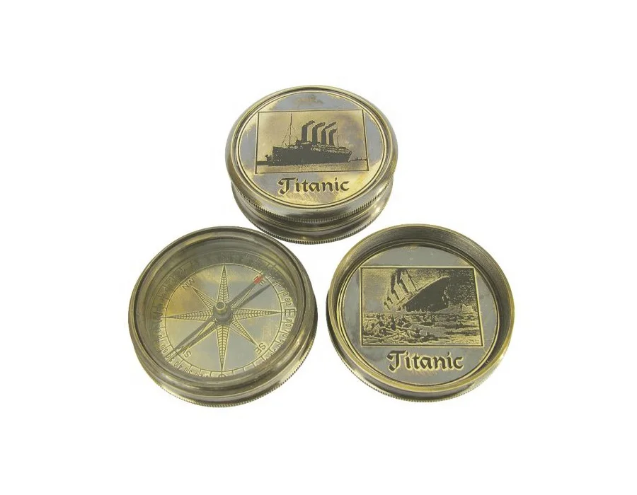 Antique Brass Heavy Compass