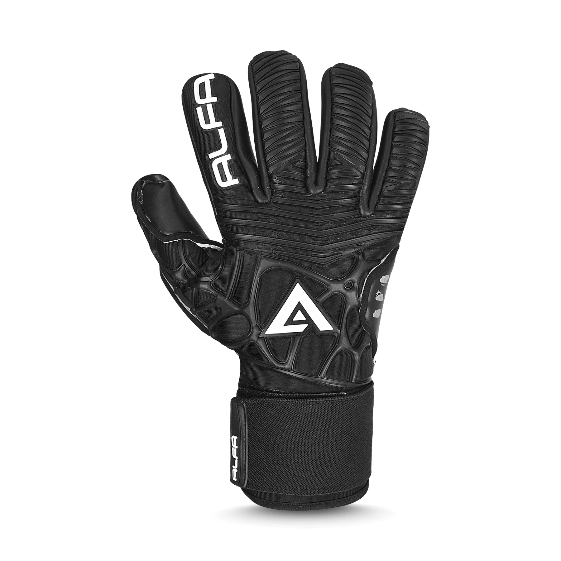 Flour Goalkeeper Gloves Alfa Logo Best Quality Goalkeeper Gloves Finger save Goalkeeper Gloves