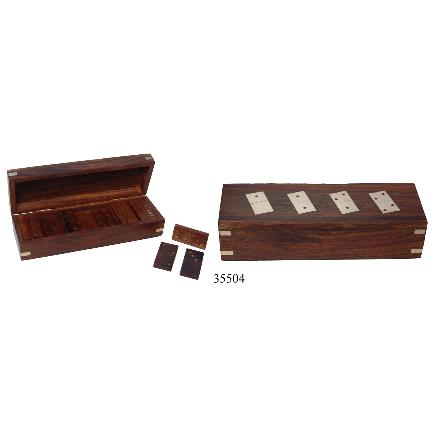 Vintage Design Decorative Wooden Domino Game for Home and Office Hotel Playing Domino Game Box for Decor And Sale
