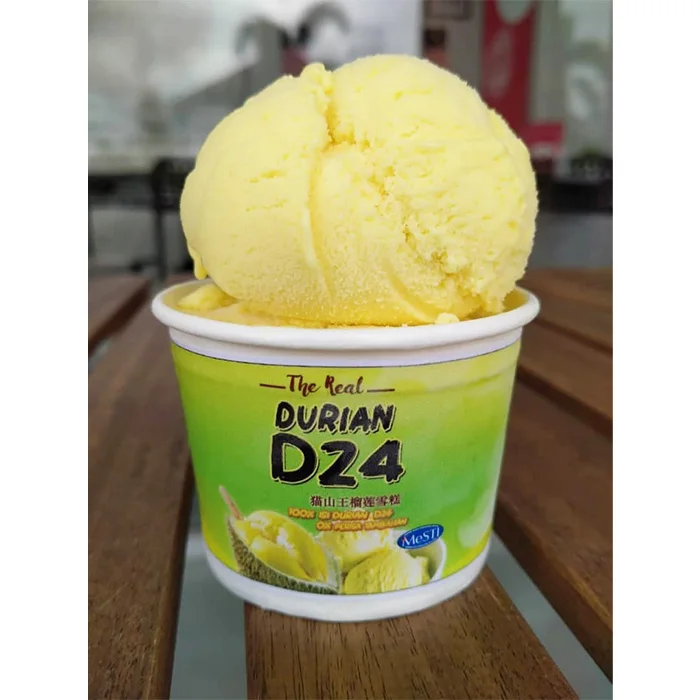 Hot Selling Creamy Musang King Durian Ice Cream In Bottle Handmade Fresh Durian Ice Cream Best For Party with Friends & Families
