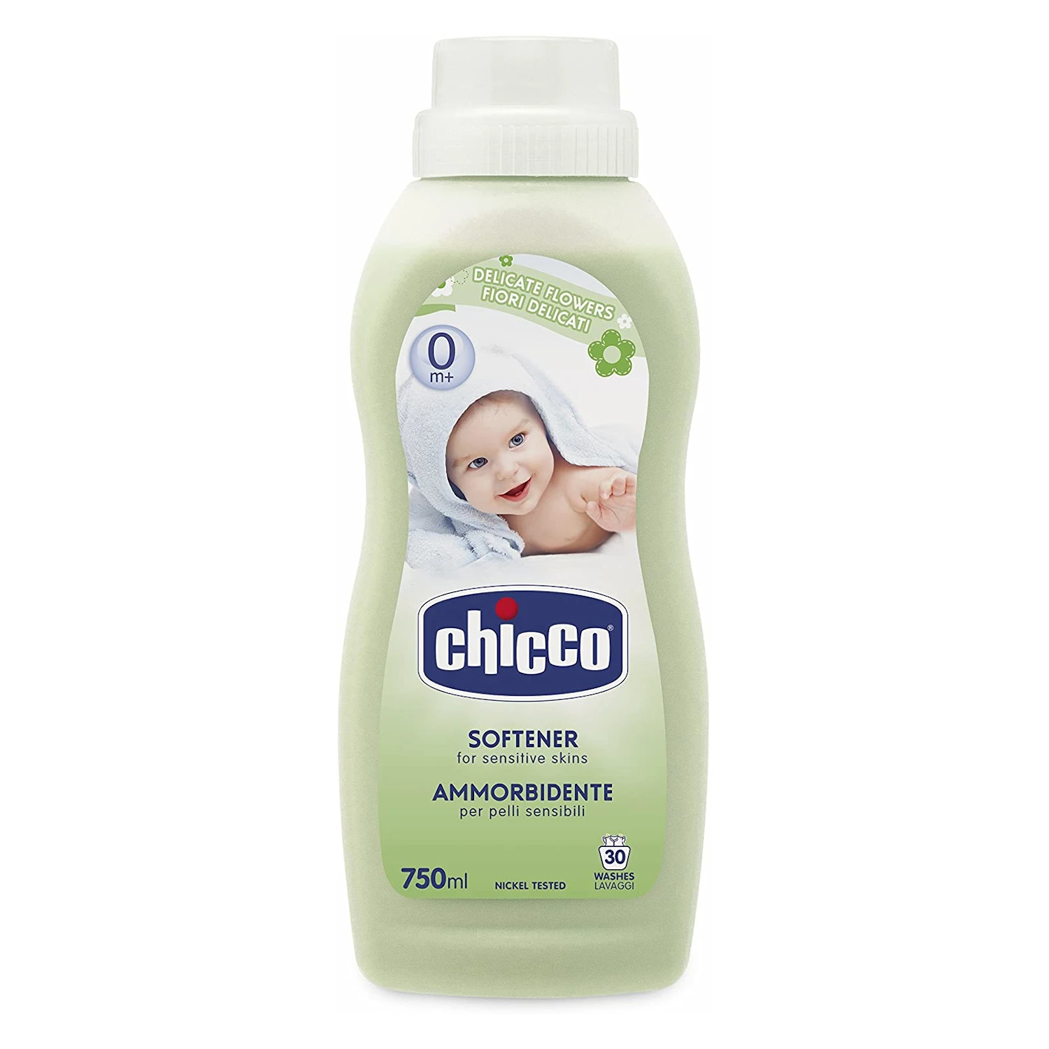 CHICCO CONCENTRATED Softener Delicate Flowers 750ML T.T - Paypal 750 Ml 96 Box Plastic Bottle Clean Babies Cloths