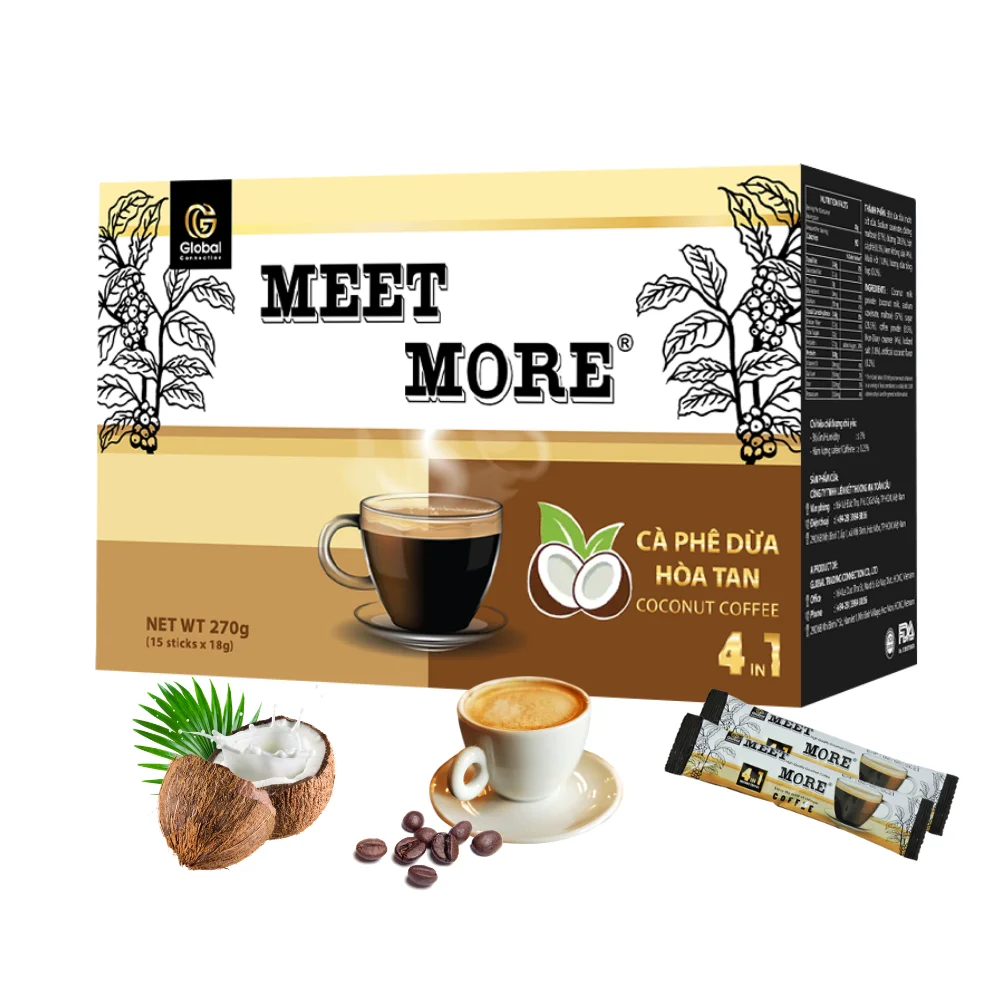  Вьетнамский мгновенный кофе кокосовое молоко растворимый