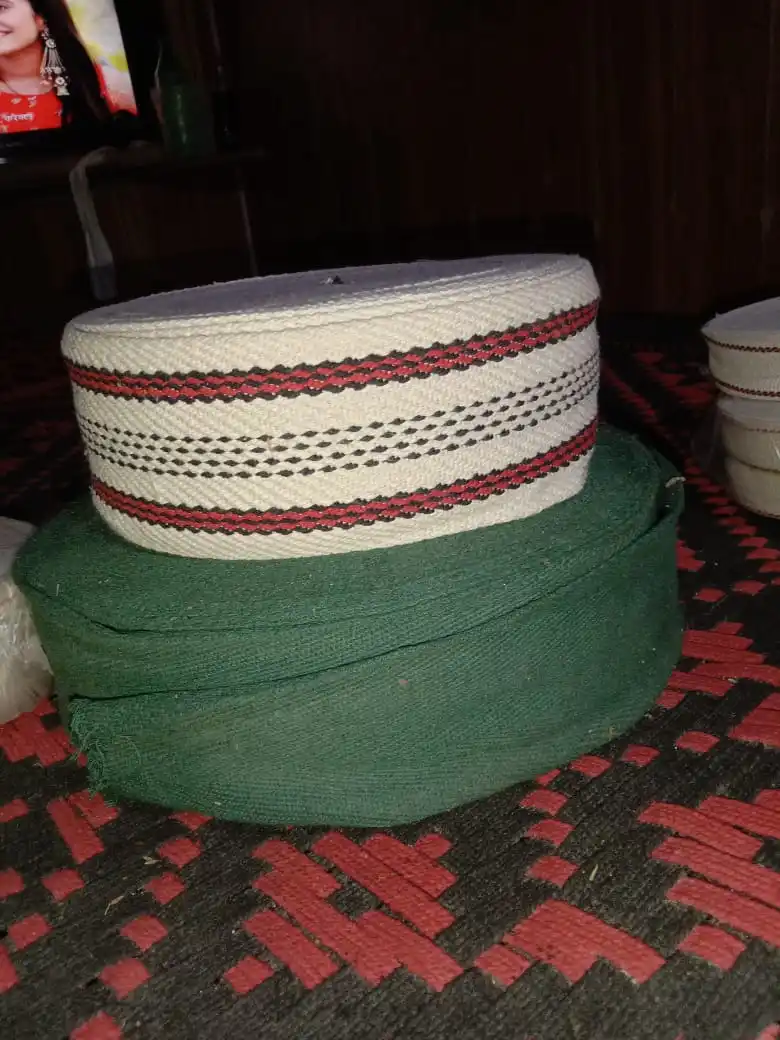 Customized High Strength Cotton Niwar Tape for Tent Tarpaulin 20 25 32 38 50 mm Organic Cotton Canvas Webbing For Belts Bags