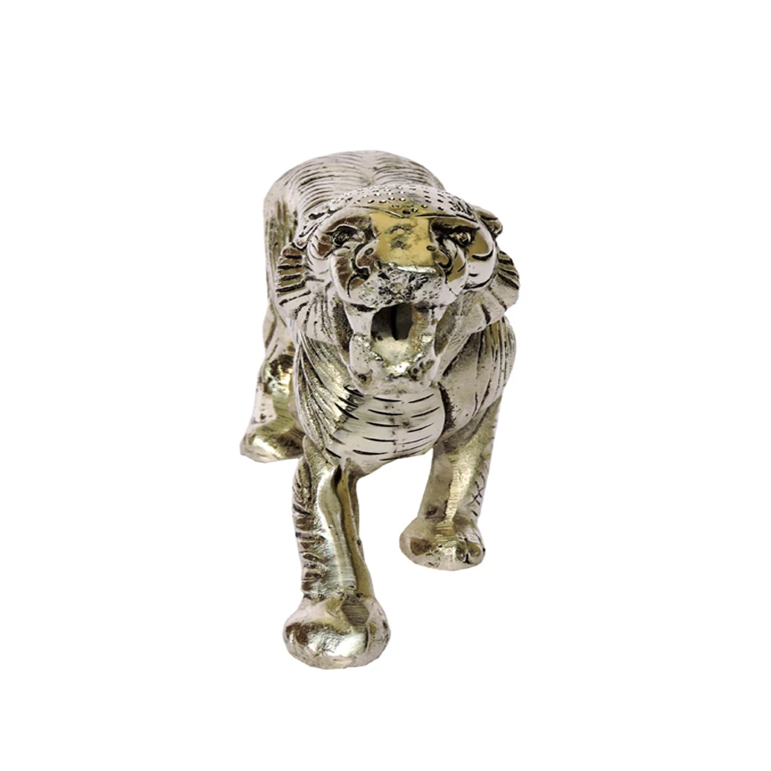 Handmade Home Decoration Resin Animal Gold Leopard Statue Aluminium Brass Antique Tiger For Home Decoration