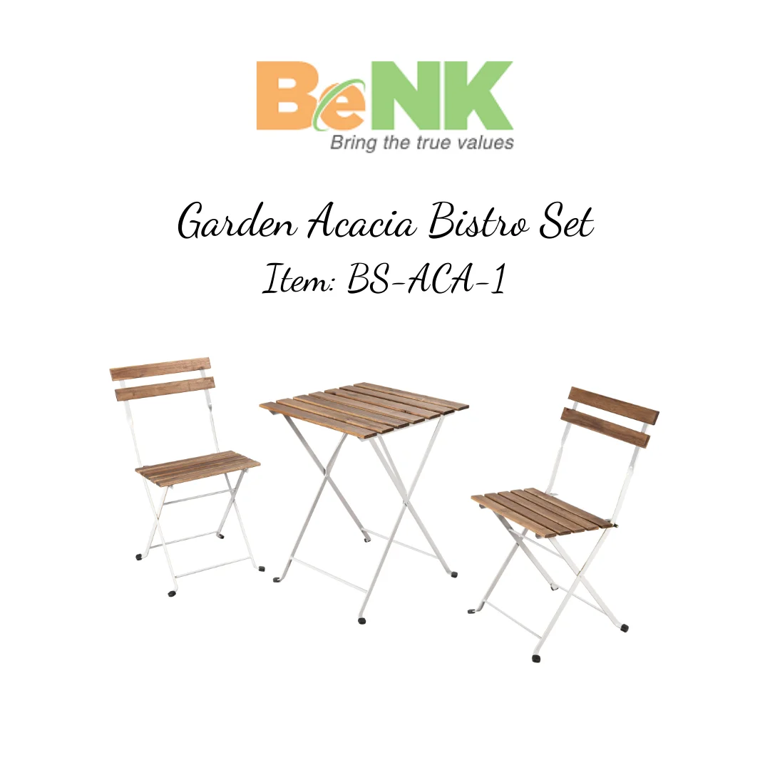 Outdoor Garden Furniture/Patio Acacia Wood Table and Chair Bistro Set factory price vietnam bistro set tarno