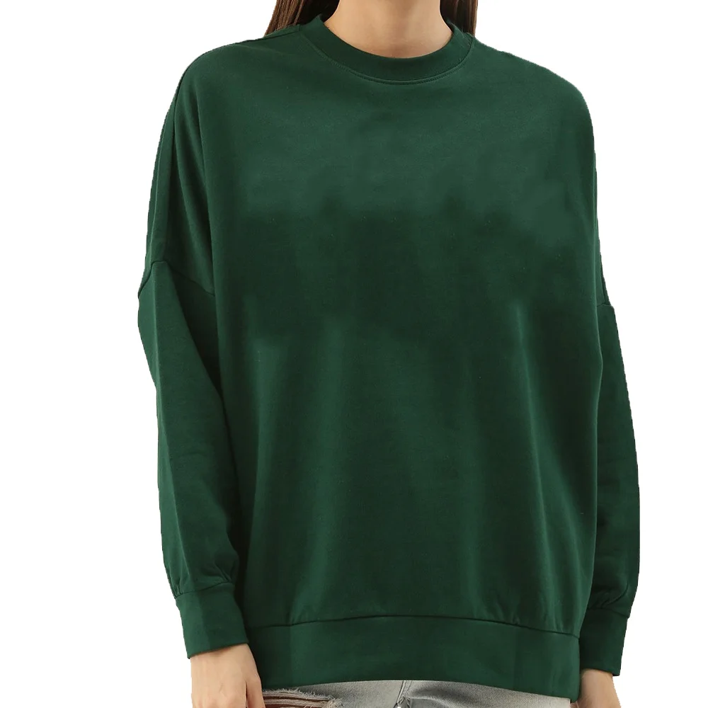 ogo Sweatshirt Cotton Fleece Women Crew Neck Sweater Jumper Oversize Custom Prints Sweatshirt 2021 Custom Embroidery Clothing