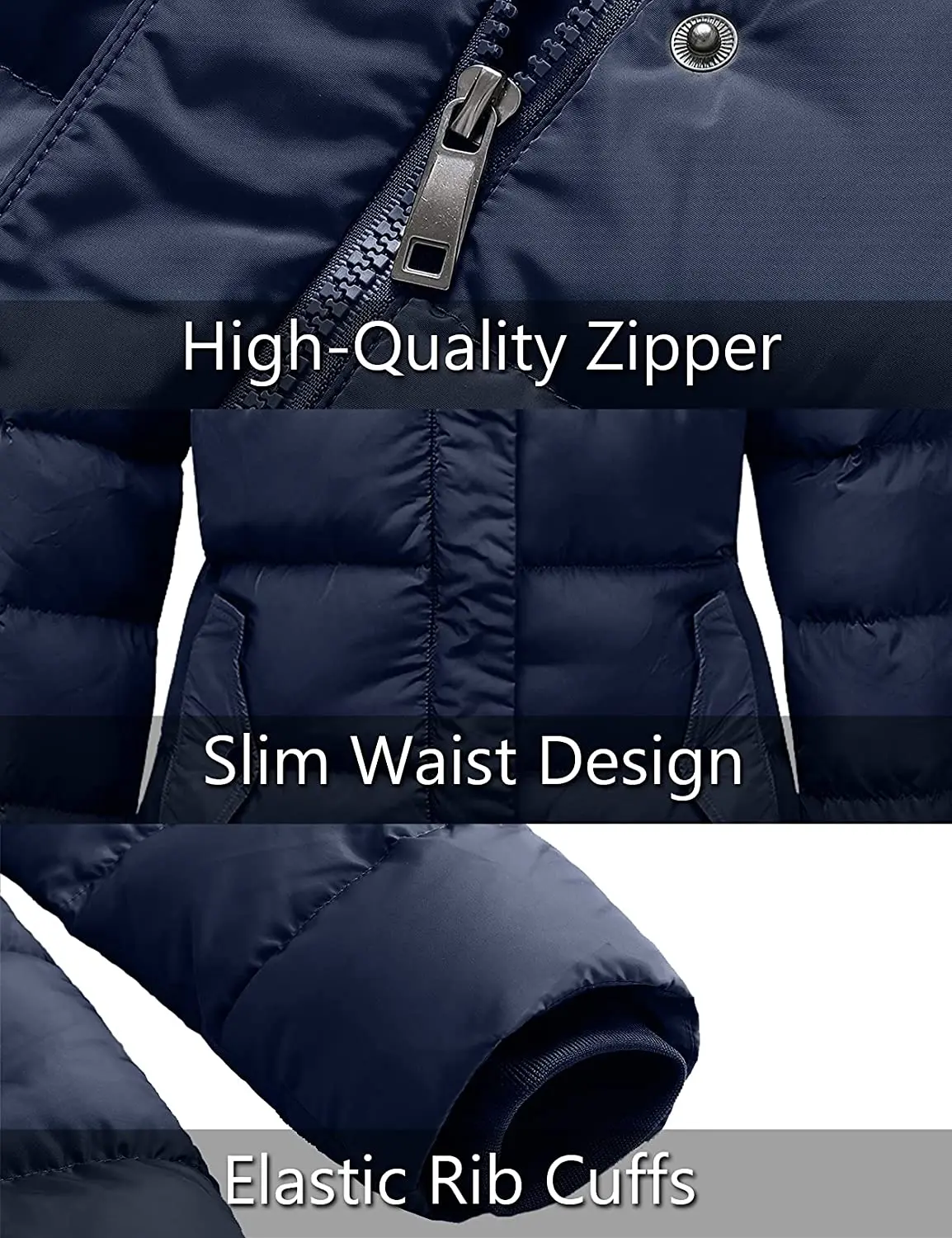 Высококачественная женская зимняя пуховая куртка пуховик парка пальто со съемным меховым капюшоном