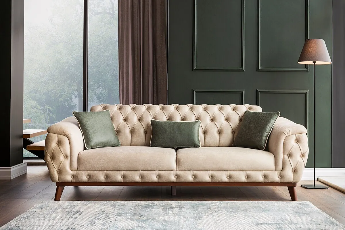 hygenic Living Furniture Packing Room Armchairs Wholesale Couch Velvet Seat Set Style Fabric wooden Sofa (ider Tlos sofa)