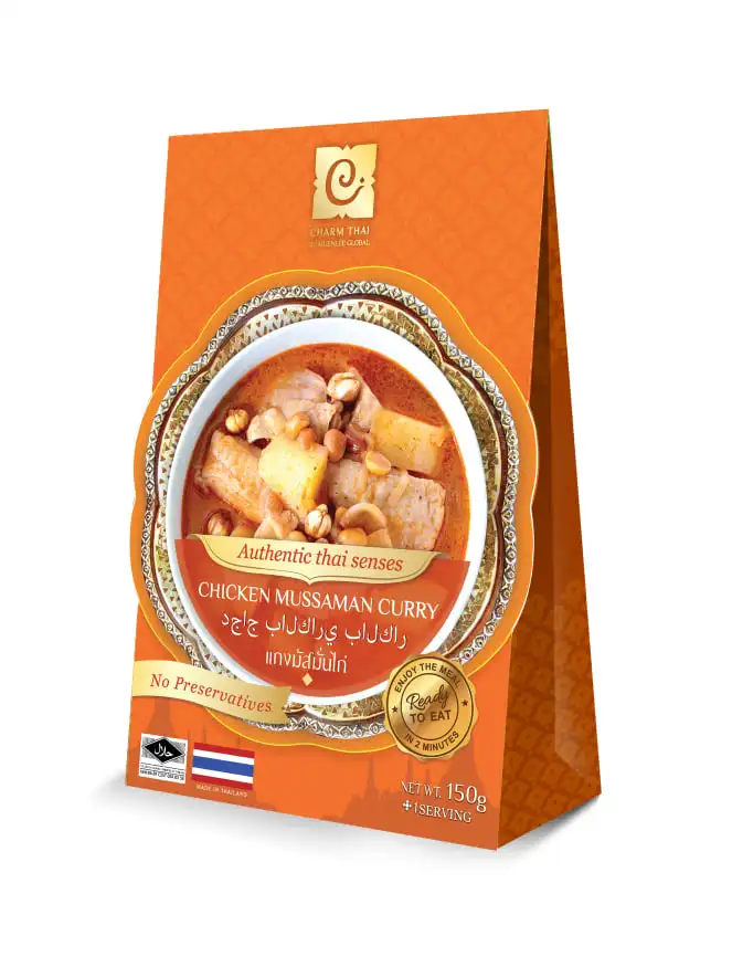 
One Thai Food Massaman Curry Soup from Recipe Instant with taste of Real Coconut Milk and Chicken Chunk 